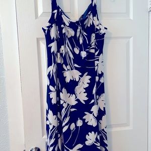 Chaps blue & white sleeveless dress. Size XL.